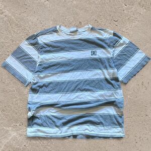 Vintage Womens DC Shoes Striped Tee SZ XL